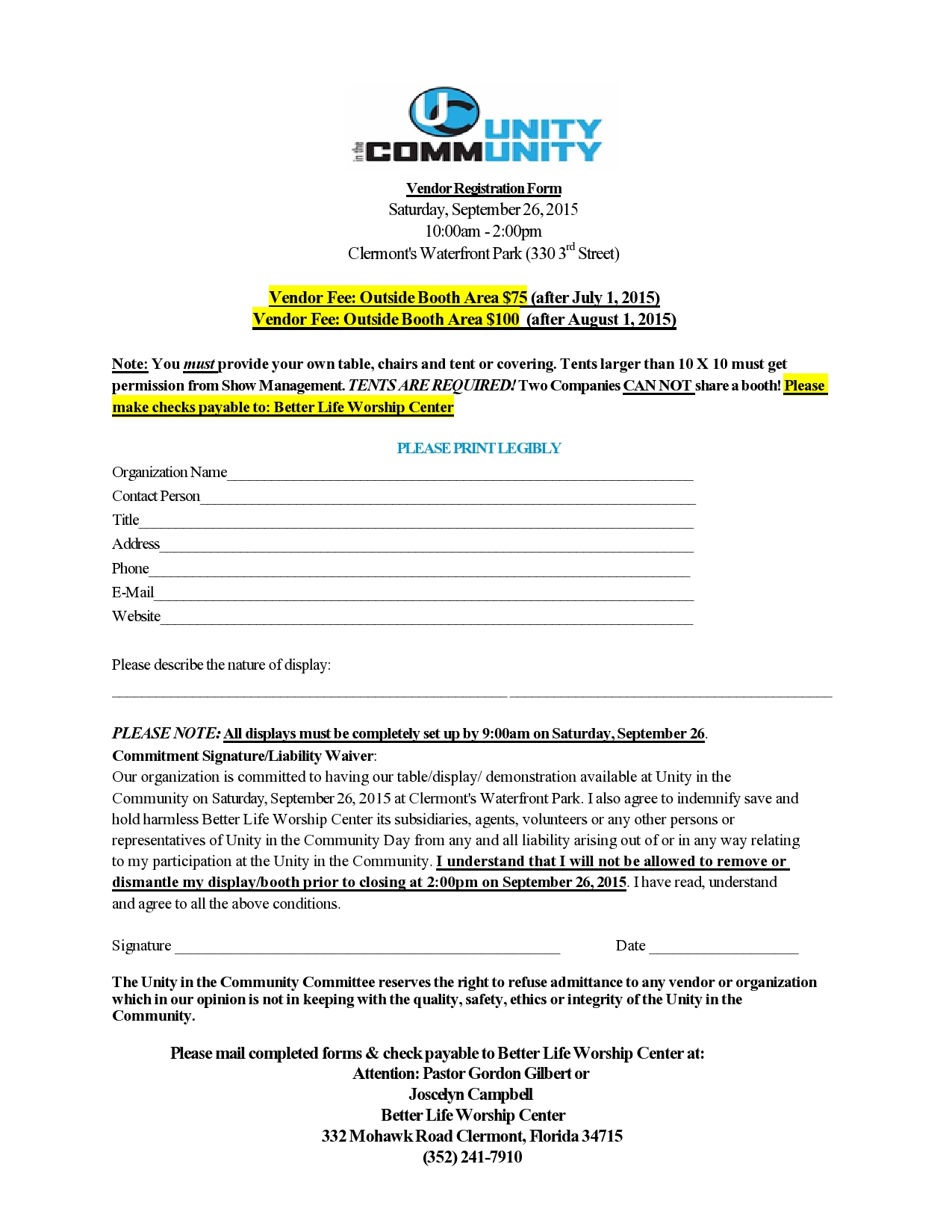 FOR PDF Regular Vendor Form-Unity-2015-$75 or $100-page0001